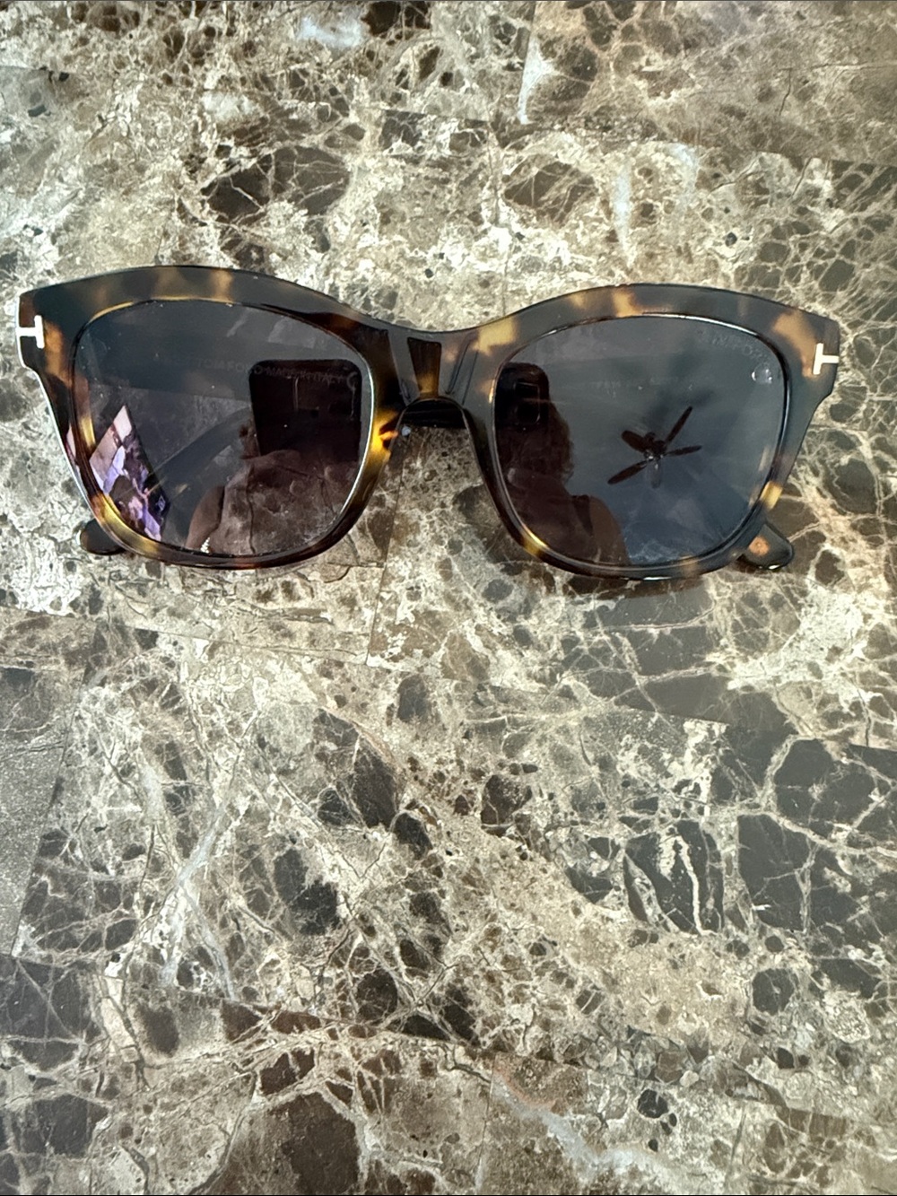 Tom Ford Tortoise Shell Frame Sunglasses with Dark Smoke Lenses